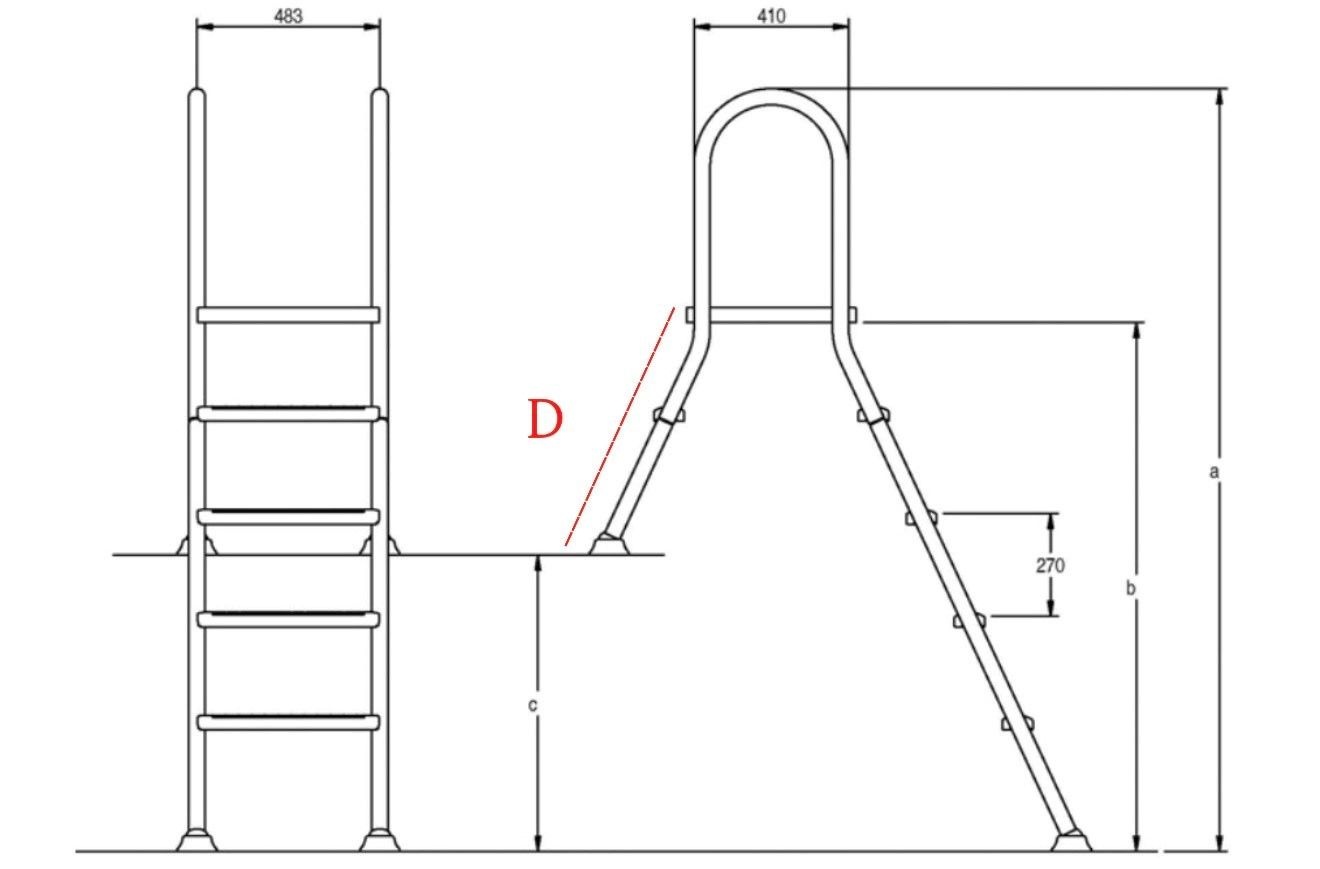 escalera piscina desmontable FLEXINOX