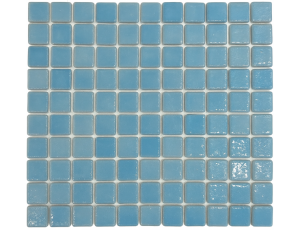 Plancha de gresite Azul niebla B54 22 x 22 mm para reparaciones de piscina