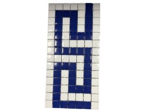 Plancha de gresite Mix azul y blanco  A7 20 x 20 mm para reparaciones de piscina