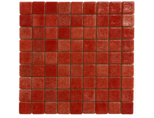 Plancha de gresite Rojo B43 23 x 23 mm para reparaciones de piscina