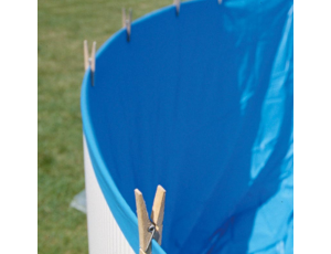 Liner azul para piscina Ovalada Gre 40/100 - Altura 120 - Sistema Overlap