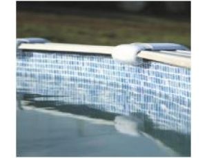 Liner gresite para piscina ovalada Gre 50/100 - Altura 120 cm - Sistema colgante