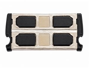 Peldaño doble de seguridad para escalera de piscina en acero inoxidable Aisi 316L Electropulido Elite SUNLIT GOLD Flexinox