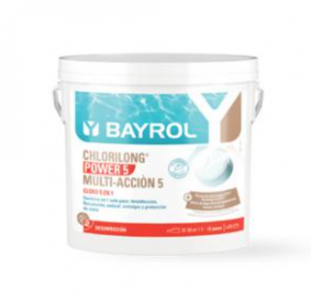 Chlorilong Power 5 Pastillas de cloro multifunción 250 g Bayrol sin ácido bórico