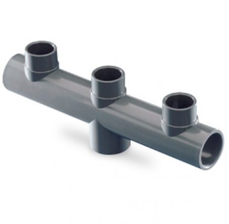 Colector PVC 3 vias de 50 Hidroten