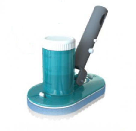 Cepillo clip y palomillas para piscinas con dosificador de cloro 150 ml Bayrol