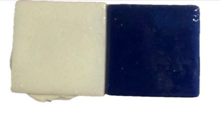 Plancha de gresite Mix azul y blanco  A7 20 x 20 mm para reparaciones de piscina