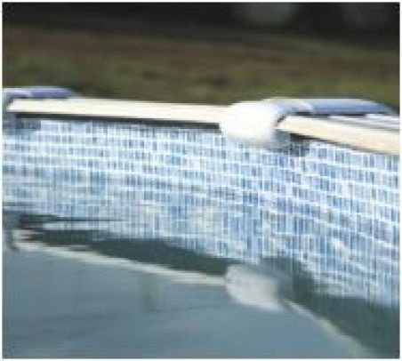 Liner gresite para piscina ovalada Gre 50/100 - Altura 120 cm - Sistema colgante