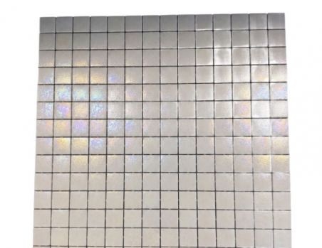 Plancha de gresite blanco Z20 24 x 24 mm para reparaciones de piscina